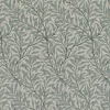 Ramas beige-mint tyg med kvistar och blad