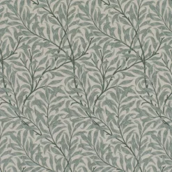 Ramas beige-mint tyg med kvistar och blad