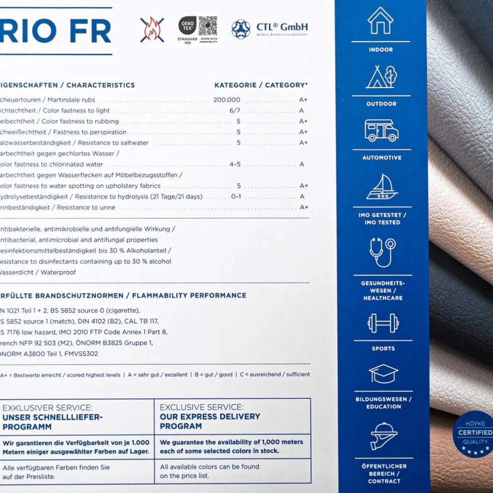 RIO Light Beige Fuskskinn | Certifierad, Slitstarkt & lättskött