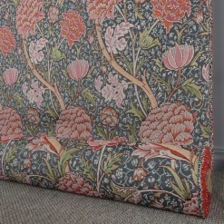Rosengömma blå - slitstarkt gobelängtyg i arts & crafts-stil