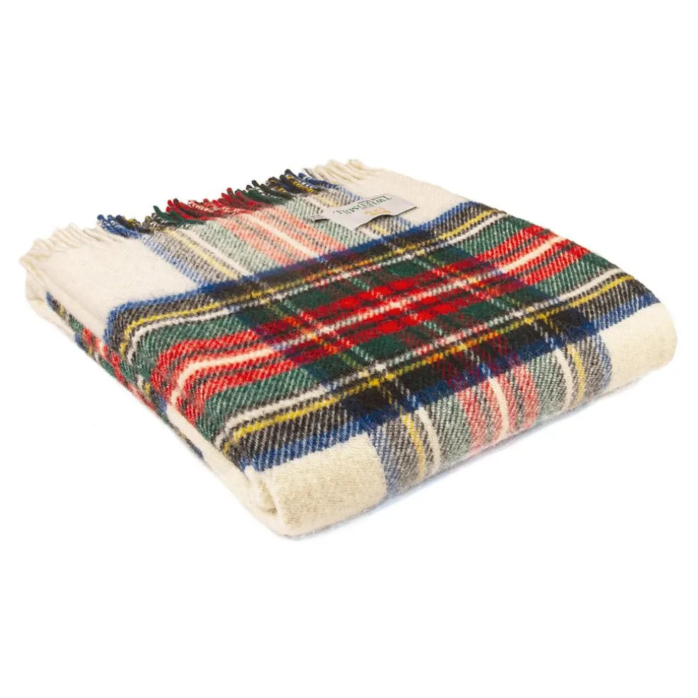 Skotskrutig ullpläd Dress Stewart, 100% Ull, 150x183 cm