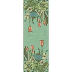 Soft Green löpare 35x100 - Ekologisk bomull i gröna toner