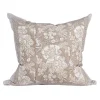 Sonia beige blommigt kuddfodral i bomull 48x48cm