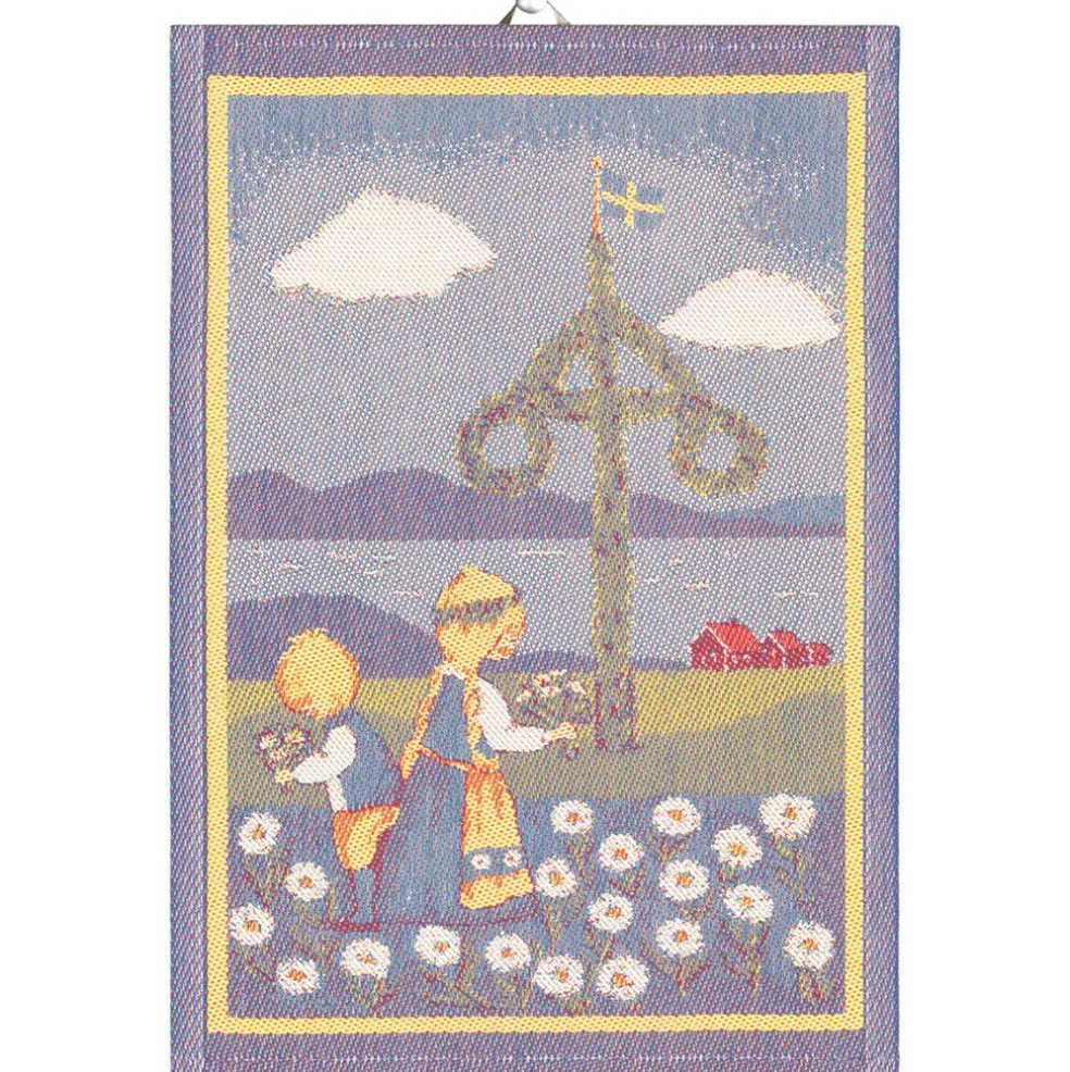 Svensk sommar kökshandduk 35X50 - Ekelunds Linneväveri