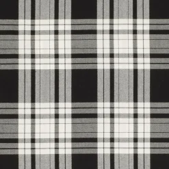Tartan svart-vit skotskrutigt tyg