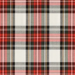 Tartan vit-röd skotskrutigt tyg