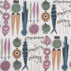 Textilvaxduk Picknick blå/rosa - lekfull retrodesign i mjuka färger