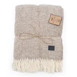 Ullpläd Glasgow beige 130x170 cm