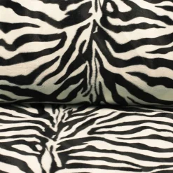Velboa gulton zebra tyg – mjukt zebramönster