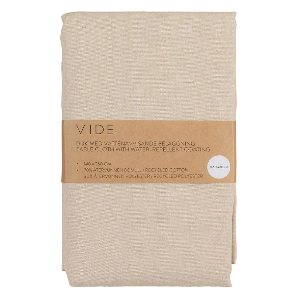 Vide beige textilvaxduk vattenavvisande duk