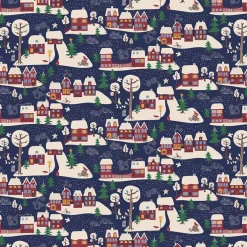 Vintertid mörkblå tyg
