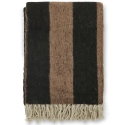 Zara Blockstripe svart-brun pläd